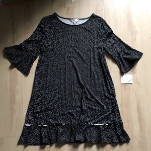 Black and White Polka Dot Swing Dress